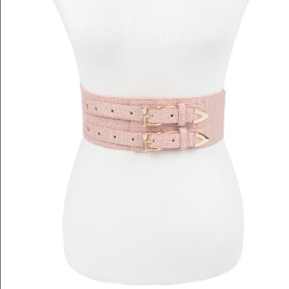Natural Linen Stretch Corset Waist Statement Belt - Picture 2 of 6
